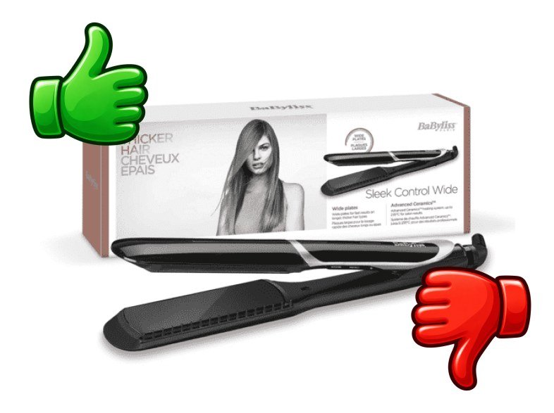 Plancha de pelo BaByliss ST397E Iónica Revestimiento cerámico 5 temperaturas Negro