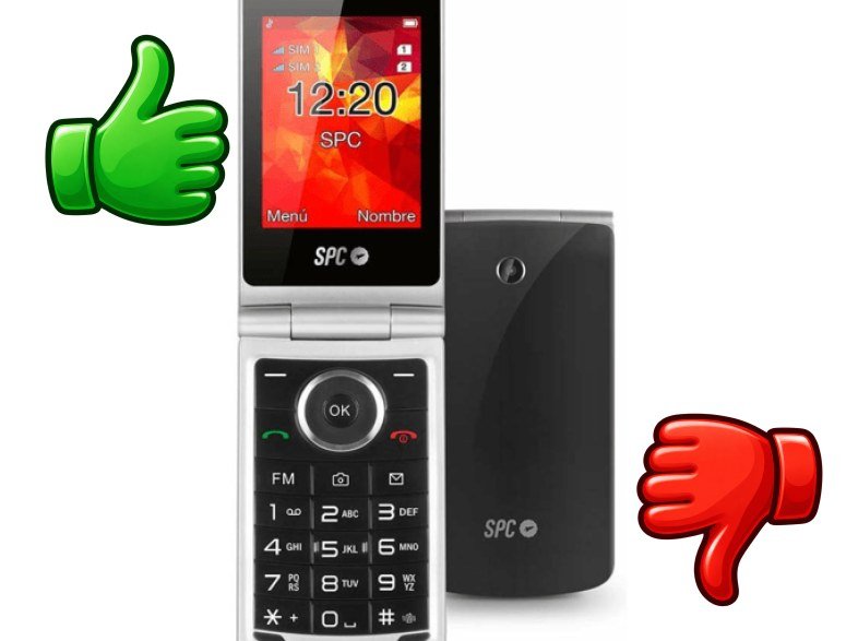 Móvil SPC Opal Para 500 contactos Con tapa Bluetooth Cámara Radio FM Dual SIM Negro