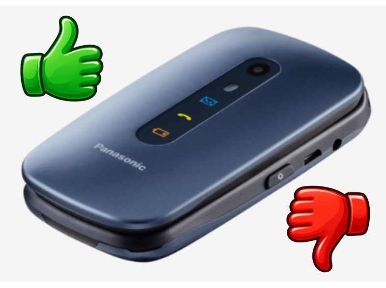 Móvil Panasonic KX-TU456 Para mayores 2.4 Botón SOS Resistente Golpes Compatible Audifonos-Azul