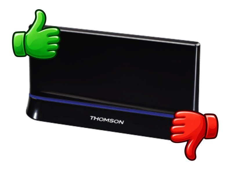 Antena TV Thomson 00132186 DVB-T/DVB-T2 Radio digital Negro