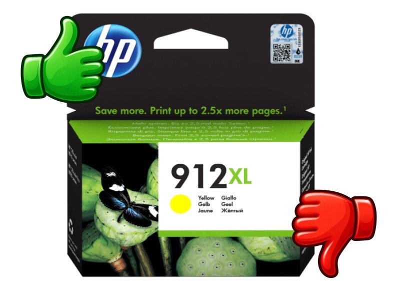 Cartucho de tinta HP 912 XL Amarillo 3YL83AE