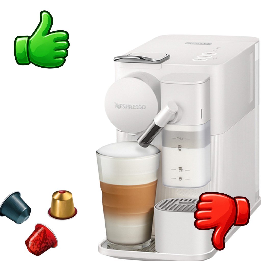 Cafetera de cápsulas De'Longhi EN510.W 1450 W 19 bar 1 l 10 Cápsulas Con espumadora Antigoteo Blanco