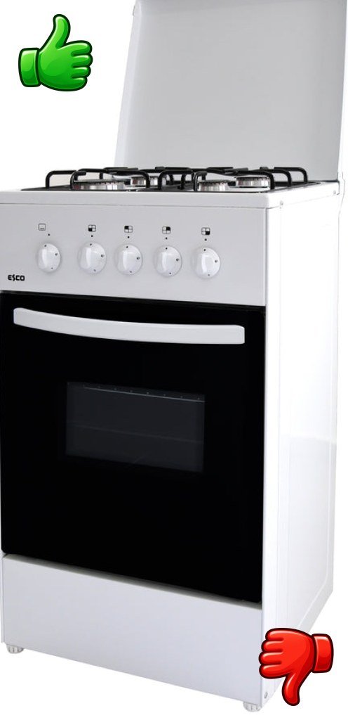 Cocina KYMPO CK500-01 Fogones Horno Gas Blanco