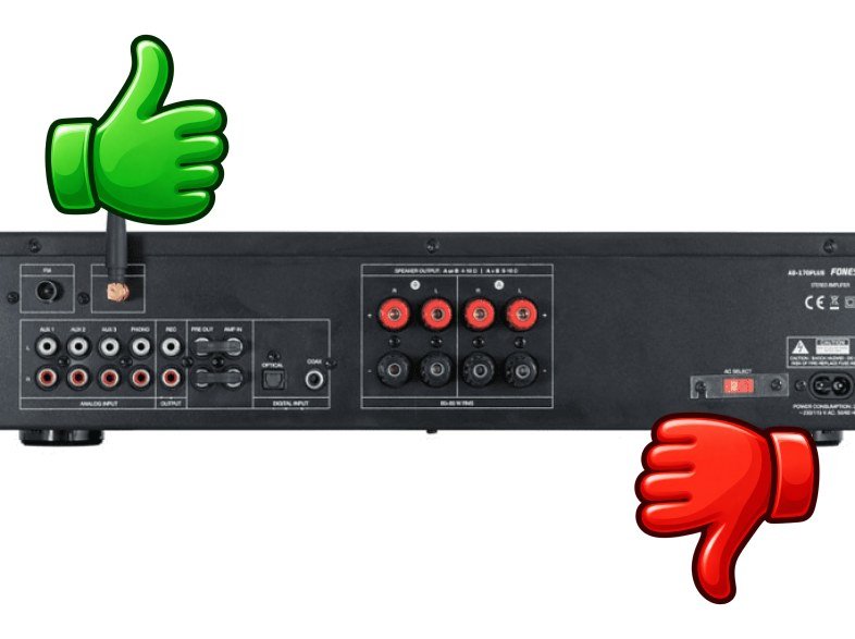 Amplificador estéreo Fonestar AS170Plus Bluetooth reproductor USB 300W Negro