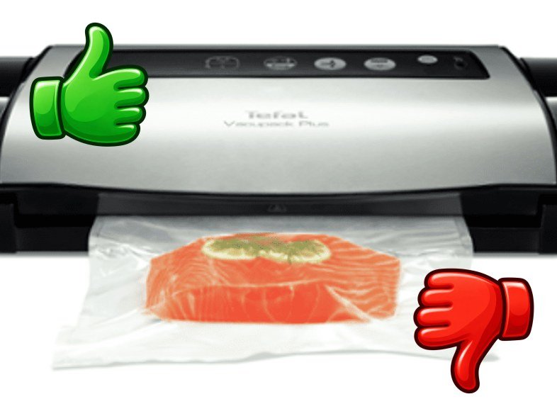 Envasadora al vacío Tefal VACUPACK PLUS VT2560 inox 130W sellado y vacío dos rollos