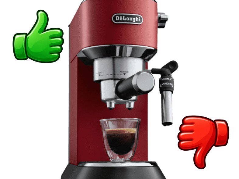 Cafetera express De Longhi EC Dedica 685.R Bomba de presión Thermoblock 1350 W Rojo
