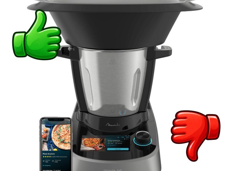 Robot de cocina Cecotec Mambo Touch 1600W 3.3 l 37 Funciones SoftScreen TFT 5” Negro