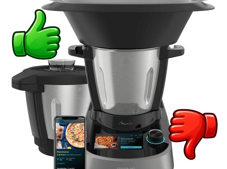Robot de cocina Cecotec Mambo Touch con Jarra Habana 1600W 3.3 l 37 Funciones SoftScreen TFT 5” Negro