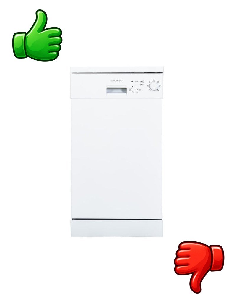 Lavavajillas Schontech SCH1545DWN 45 cm 10 cubiertos 6 programas Blanco A a G
