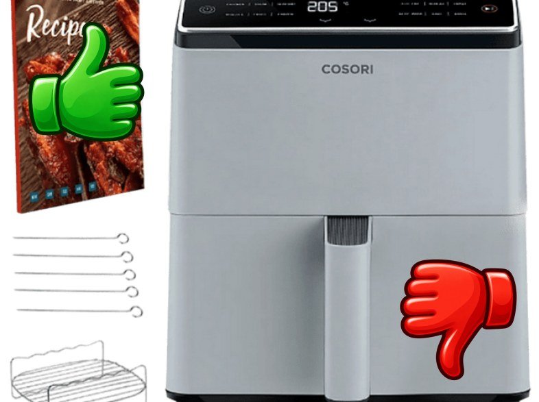 Freidora de aire Cosori KOSP0015EUN Dual Blaze Chef Edition,1700W 6.4l 12 Preajustes,Sistema 360 ThermoIQ
