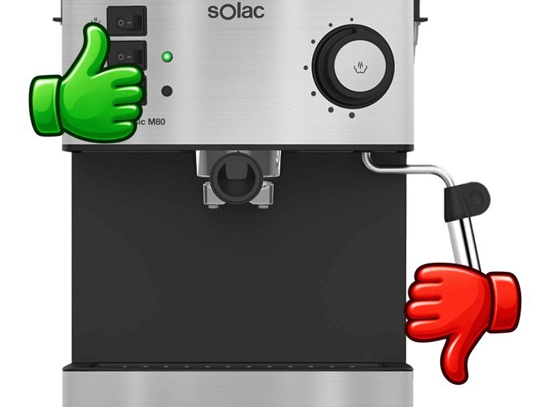 Cafetera express SOLAC 100% expresso 1.6 l 850 W 2 cafes cafe molido y monodosis inox Gris