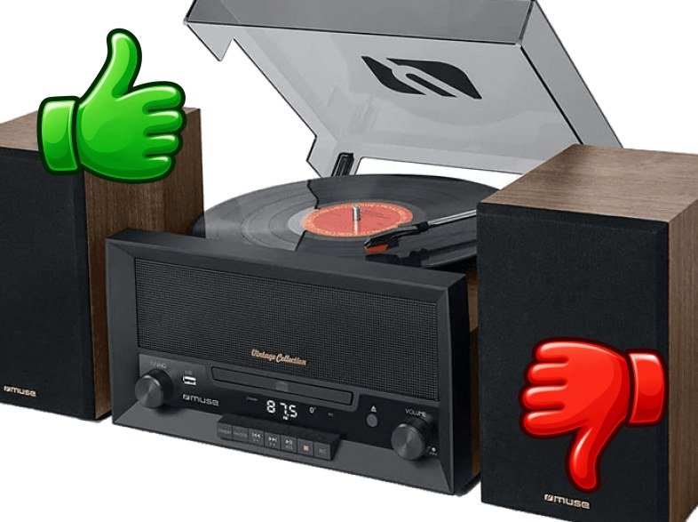 Tocadiscos Muse MT120MB USB RCA Bluetooth y Auxiliar 78 RPM Con microcadena estéreo Marrón