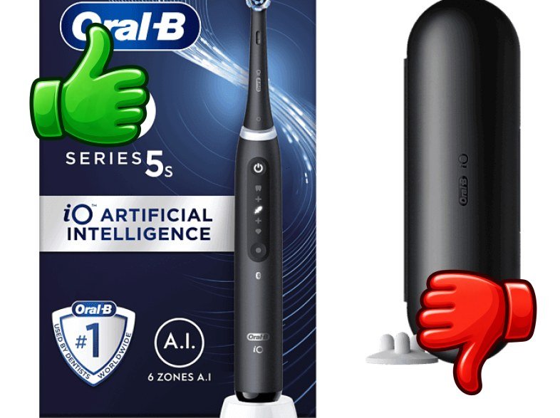 Cepillo eléctrico Oral-B iO 5S Con 1 Cabezal Y 1 Estuche De Viaje Diseñado Por Braun Negro