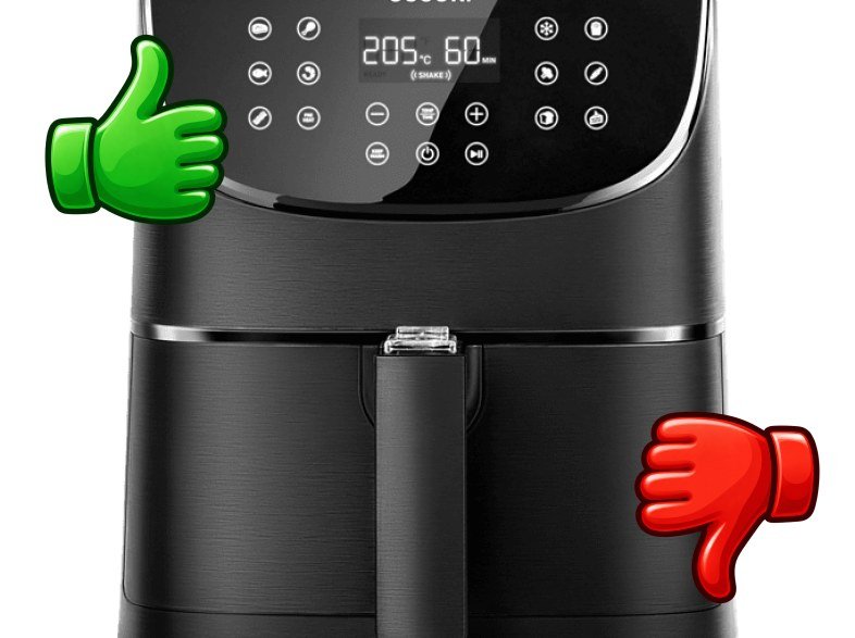 Freidora sin aceite Cosori CP158 Chef Edition Capacidad 5.5l Potencia 1700 W Temperatura máxima 205ºC Negro