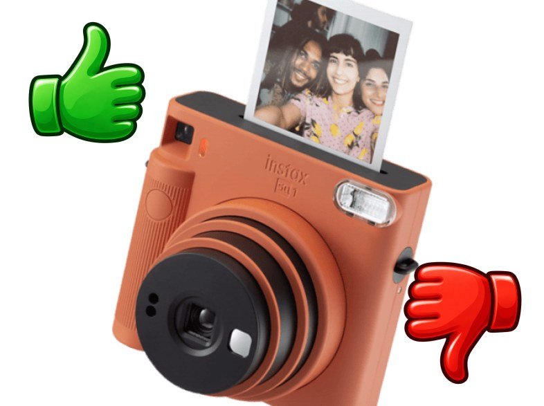 Cámara instantánea Fujifilm Instax SQ1 Con película Visor Galileo inverso Obturador electrónico Naranja