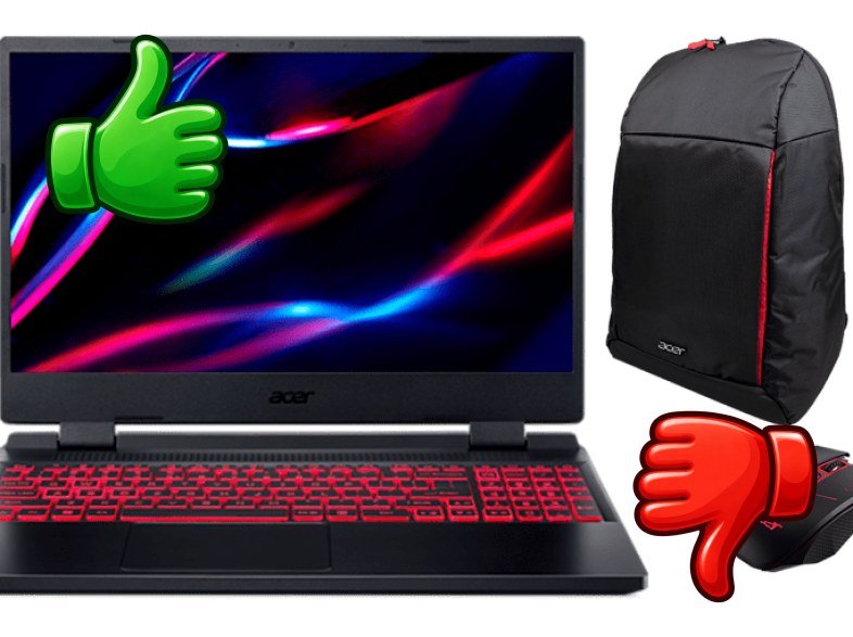 Portátil gaming Acer AN515-58,15.6 Full HD Intel® Core™ i5-12500H 16GB RAM 1TB SSD NVIDIA® GeForce RTX™ 3060 W11H Mochila + Ratón gaming