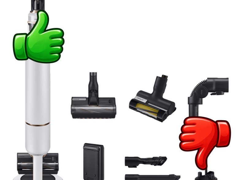 Aspirador escoba Samsung BESPOKE Jet Pet VS20A95823W/WA 580 W Autonomía 60 min Inalámbrico Negro/Blanco