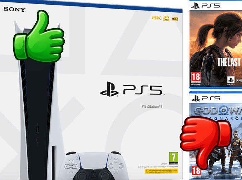 Consola Sony PS5 Stand C 825GB 4K HDR Blanco + Juego God Of War: Ragnarok + Juego The Last Of Us: Parte 1