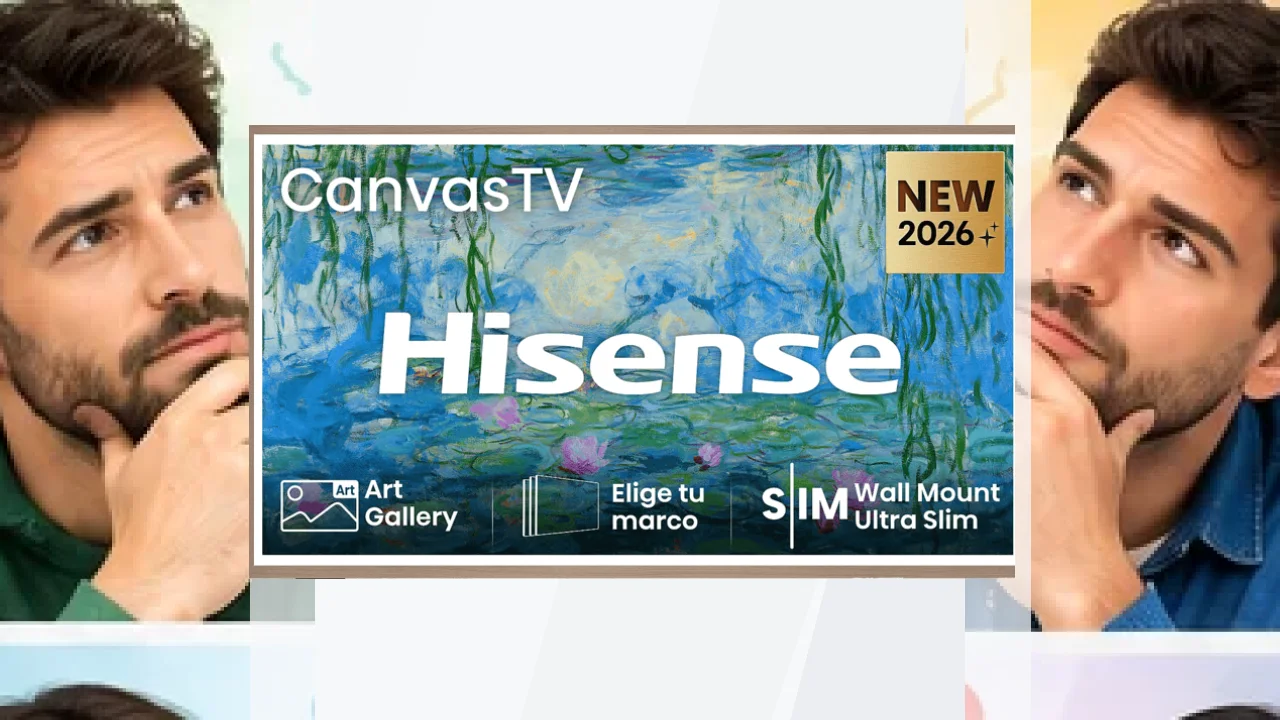 TV QLED 65 Hisense 65S7S UHD 4K Canvas TV Quad Core MT9618 Hi-Matte Display UltraSlim Modo Juego Modo Arte Anti reflejo Gris carbón